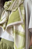 Hanbury Scarf Lime & Stone /50=